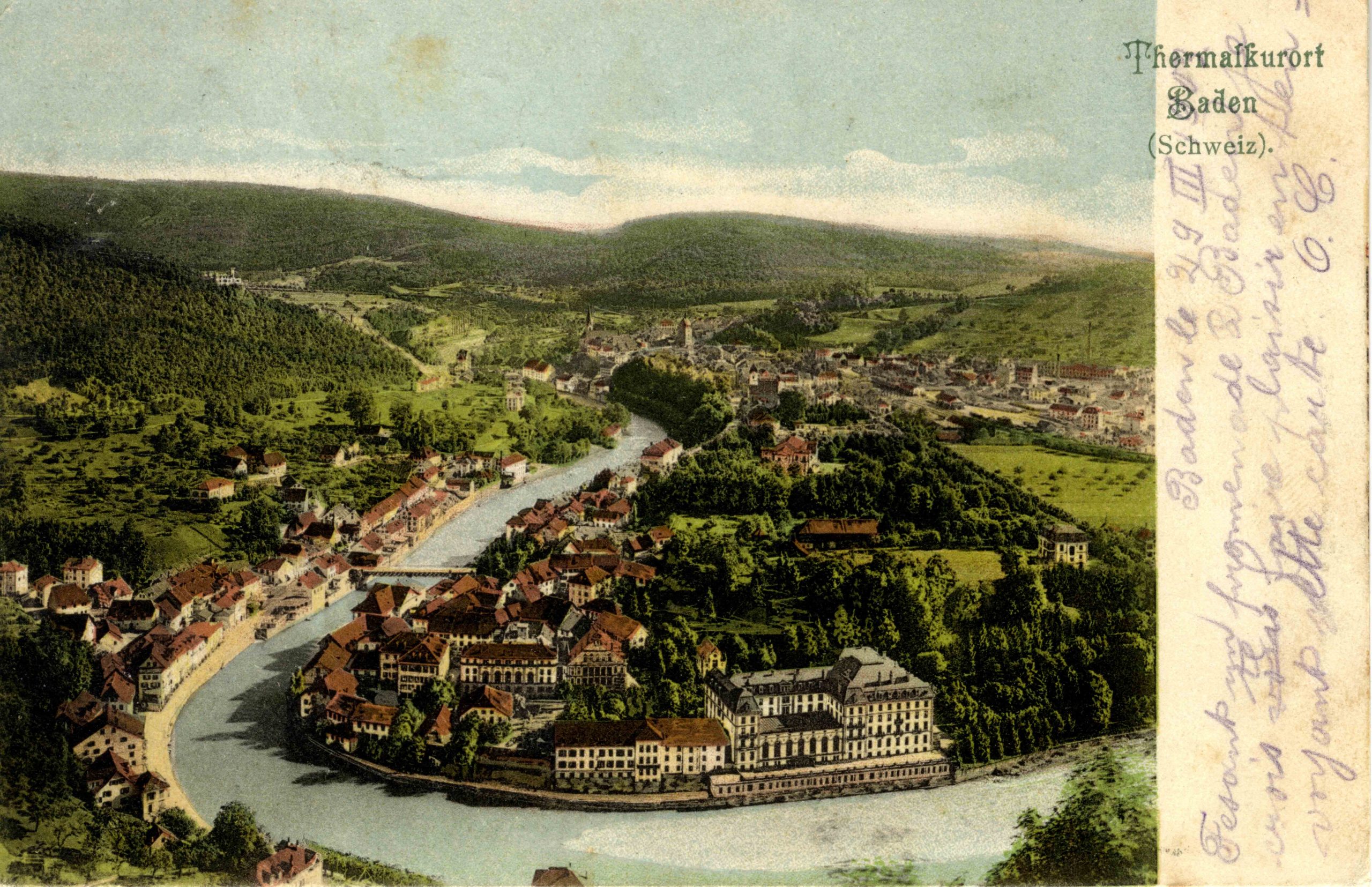 Baden. Postcard from the Andrea Schaer collection.